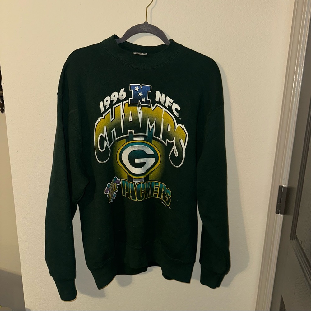Vintage Green Bay Packers 1996 NFC Champs Green Sweater
